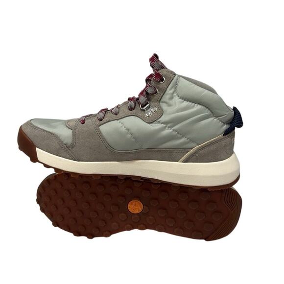 Timberland Retro Swift Women High Top Lace Sneakers - Light Grey Woven - Size: 8 - Picture 10 of 11